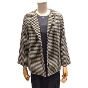 [안지크]하운드 체크 라운드 자켓 AJ4JK1120