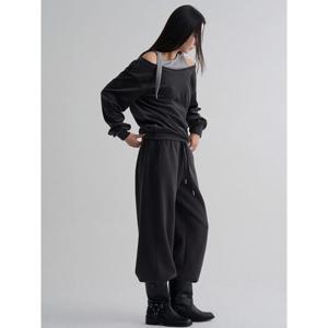 (125Y41MQ84) [에잇세컨즈] 레이어드 벨벳 저지탑  애쉬