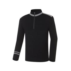 [와이드앵글]WMU22K92Z1  남성 VA 조직 믹스 반짚업 스웨터 (Black))