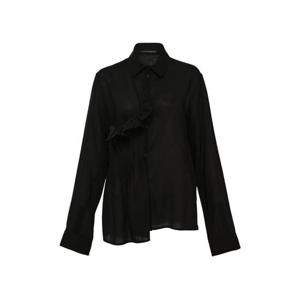 25 FW 요지야마모토 핀턱 러플 블라우스 FLB65200002 TP444980374