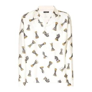 25 FW 돌체앤가바나 체스 모티프 실크 셔츠 G5IF1TIS1VA TP432234942