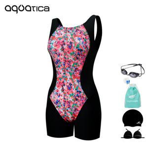 아쿠아티카 여성 실내수영복 AQA2807 선수용수경6종세트