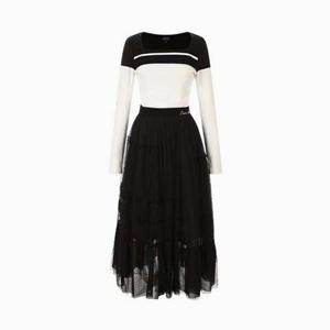 [에고이스트] (ER4WO060) 우븐 져지 믹스 셔링 볼륨 원피스