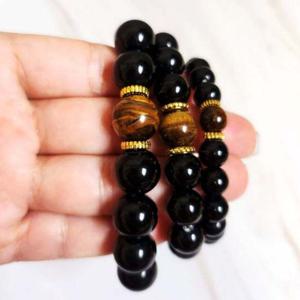 염주팔찌 불교 흑요석 패션 팔찌 12mm 팔찌 염주 염주팔찌 패션염주 불교염주 원석팔찌 원석염주 나무염주 불교용품 호안석팔찌