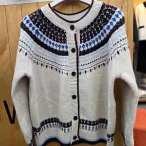 [레코브]자카드라운드넥  가디건  LC61F1KC601X