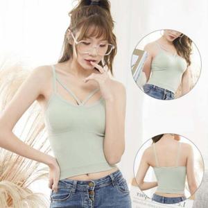 여자 여성 미들 패션 끈나시 브라캡 내장 선택 민트