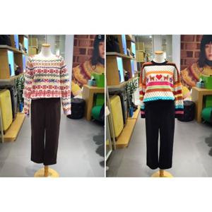 베네통 (BAPT91611) 2COL 밴딩 코듀로이 배기팬츠