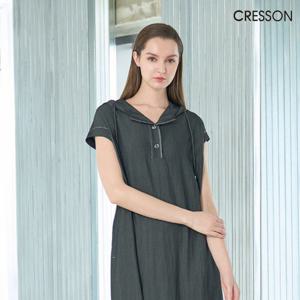 크레송 후디드 텐셀 원피스 C252B602A_14 (다크그레이)
