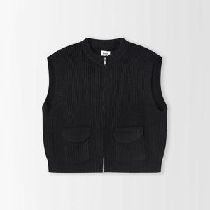 [플레이블]포켓 집업 니트 베스트_PD5WV504