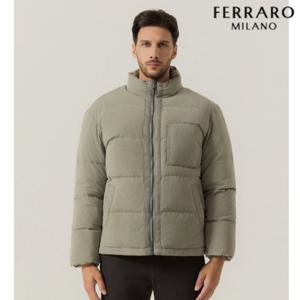 [페라로밀라노] 왁스 워싱 다운 점퍼 L/그레이 AM0FOJO45132
