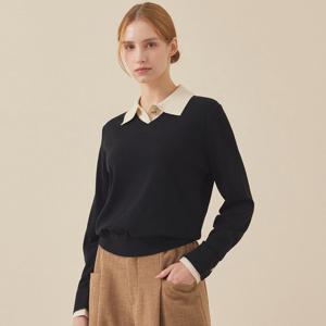 [매긴]레이어드 핏 클래식 카라 니트_PBMF5W1KT2381