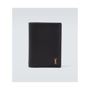 생로랑 Tiny Cassandre 레더 바이폴드 지갑 P01145834