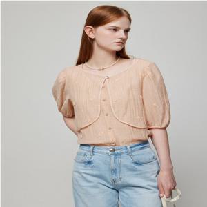 [듀엘]부클 플라워 레이어드 블라우스 (D252MSC044)