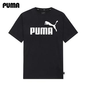 [푸마]푸마 빅로고 클래식 남자 여성 반팔티 블랙 586666-01