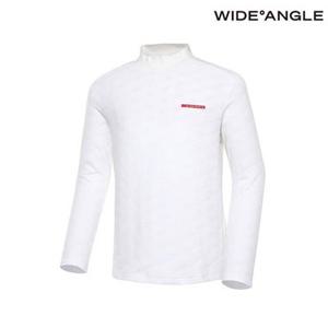 [와이드앵글] WMW23214W3 CO PRO 모노그램 기모 하프넥 티셔츠 (Off White)