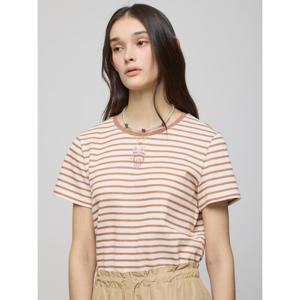 [듀엘]하프 슬리브 스트라이프 티셔츠_D252MSM235