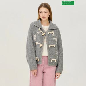 베네통 자수 토글 니트 가디건 BAKCB2561