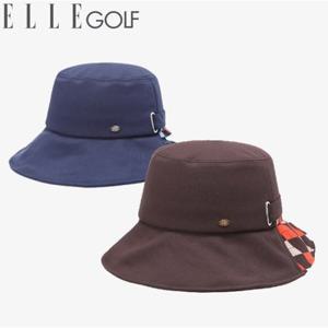 [엘르골프]아가일 뒷챙 배색 포인트 햇 6J67403_DJ
