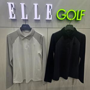 [엘르골프]여성. 간절기 배색형 폴로티셔츠6J65201_DJ