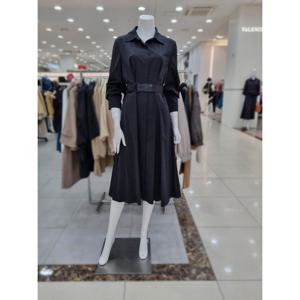 [더아이잗]봄.가을용 셔츠형 벨티드 원피스 IP9OP0411390