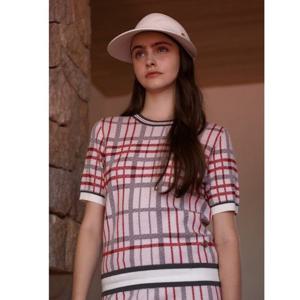 [엘르골프]여성  반팔 라운드 스웨터 6K63341-220 아이보리