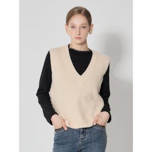 [보니스팍스][보니스팍스(Bonispax)] 날개사 브이넥 니트 베스트