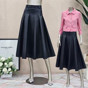 [미니멈]MD 에코 레더 롱 플레어 스커트  MD MMZAKLS2900_CJ