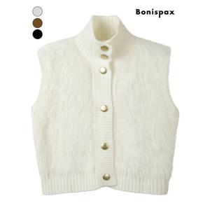 [보니스팍스]골드 버튼 퍼 니트 베스트 (XPBVT003M0)