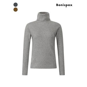 [보니스팍스]슬림핏 골지 터틀넥 니트 (XPBKP012M0)