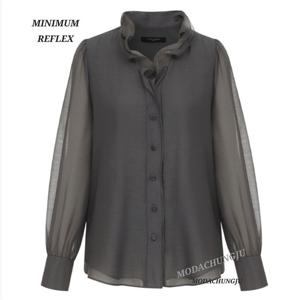 [미니멈]MD 시스루 러플 블라우스 MD MYDAWB0420GY