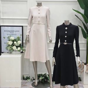 [미니멈]MD 버튼 플레어 원피스 MD MMYDAWO0270