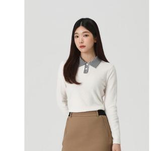 [엘르골프]여성 부클 조직 폴로티셔츠 6K85201 머스타드,아이보