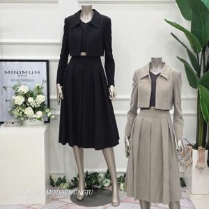 [미니멈]MD 크롭 자켓 레이어드 원피스 MD MMZDGWO9950