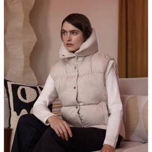 [엘르골프]여성 셔링포인트 중량 다운 베스트6K81401