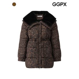 [GGPX]오픈 빅 카라 레오파드 패딩 점퍼 (GPBJP015F)