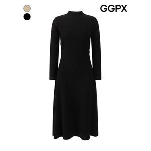 [GGPX]웨이스트 셔링 반목 니트 원피스 (GPBOP011F)