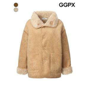 [GGPX]리버시블 버튼 하프 무스탕 자켓 (GPBMU001B)