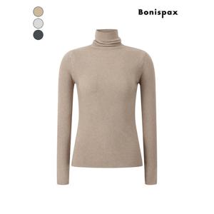 [보니스팍스]슬림핏 골지 터틀넥 니트 (XPBKP017M0)
