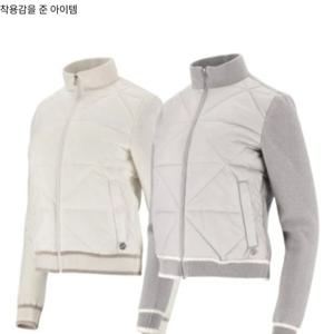 [엘르골프]여성 앞판 퀼팅 니트 패딩 점퍼6K81302