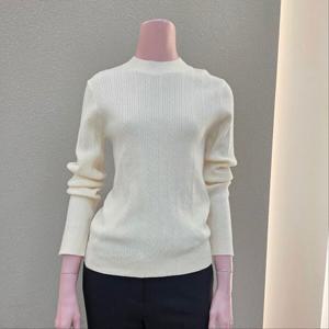 [꼼빠니아]골지 슬림 반폴라 니트티 CAEW0-WSL120_IC