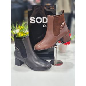 [소다][소다] 여성 스판 앵클 부츠 라인 FRB503_DG