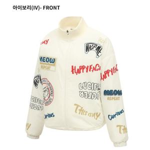 [디즈니골프]여성 레터링 아트웍 하프넥 패딩점퍼_DP3LIP007