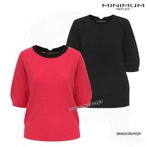 [미니멈]MD  울 캐시미어 벌룬 5부 니트 MD MYDAKU0690PK