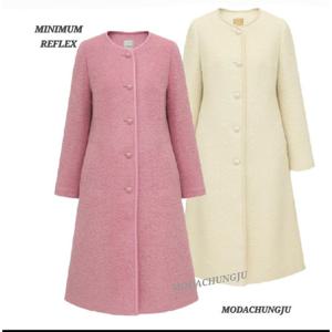 [미니멈]MD 울 알파카 부클 A 라인 코트  MD MYDAWL0800PK