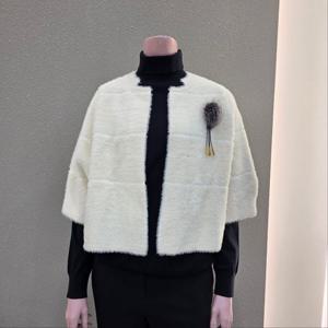 [꼼빠니아]노카라 페이크칠부소매 재킷가디건 CAEW1-WSC820_IC