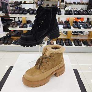 [엘칸토]여성 퍼 청키 워커 부츠 LCWA74U55c