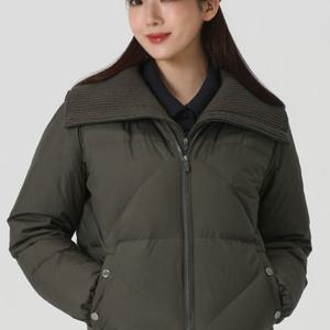 [엘르골프]여성 에리 니트 중량 다운 점퍼6K82051