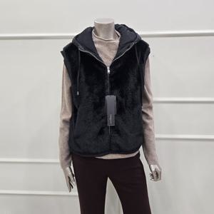 [미니멈]MZDKFV0610BK 페이크 후드 베스트