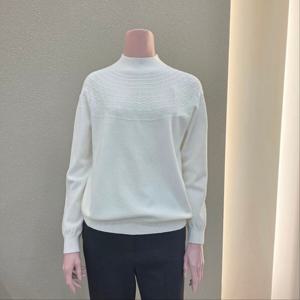 [꼼빠니아]세미루즈핏 반폴라 심플 니트티 CAFW0-WSL830 _IC