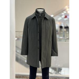 [바쏘옴므]WSZ4-UA57 카키 구스다운 패딩조끼 2WAY 패딩코트